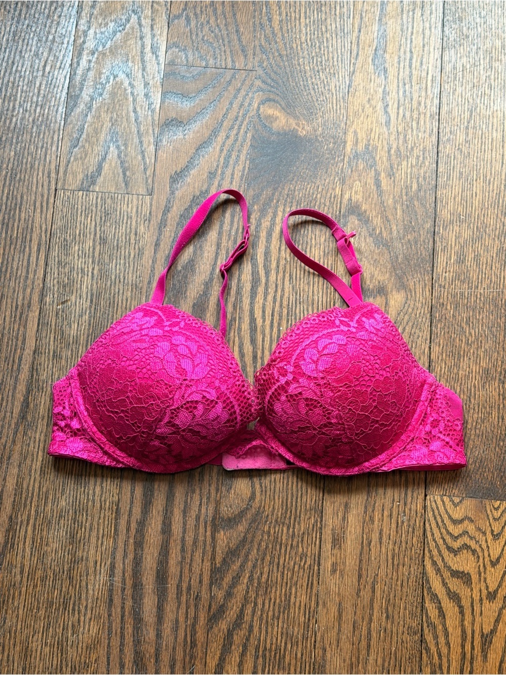 La Senza Lace Push-Up Bra in Vibrant Fuchsia